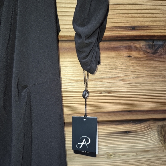 Adrianna Papell Black Tuxedo Mermaid Gown Dress - Picture 10 of 14